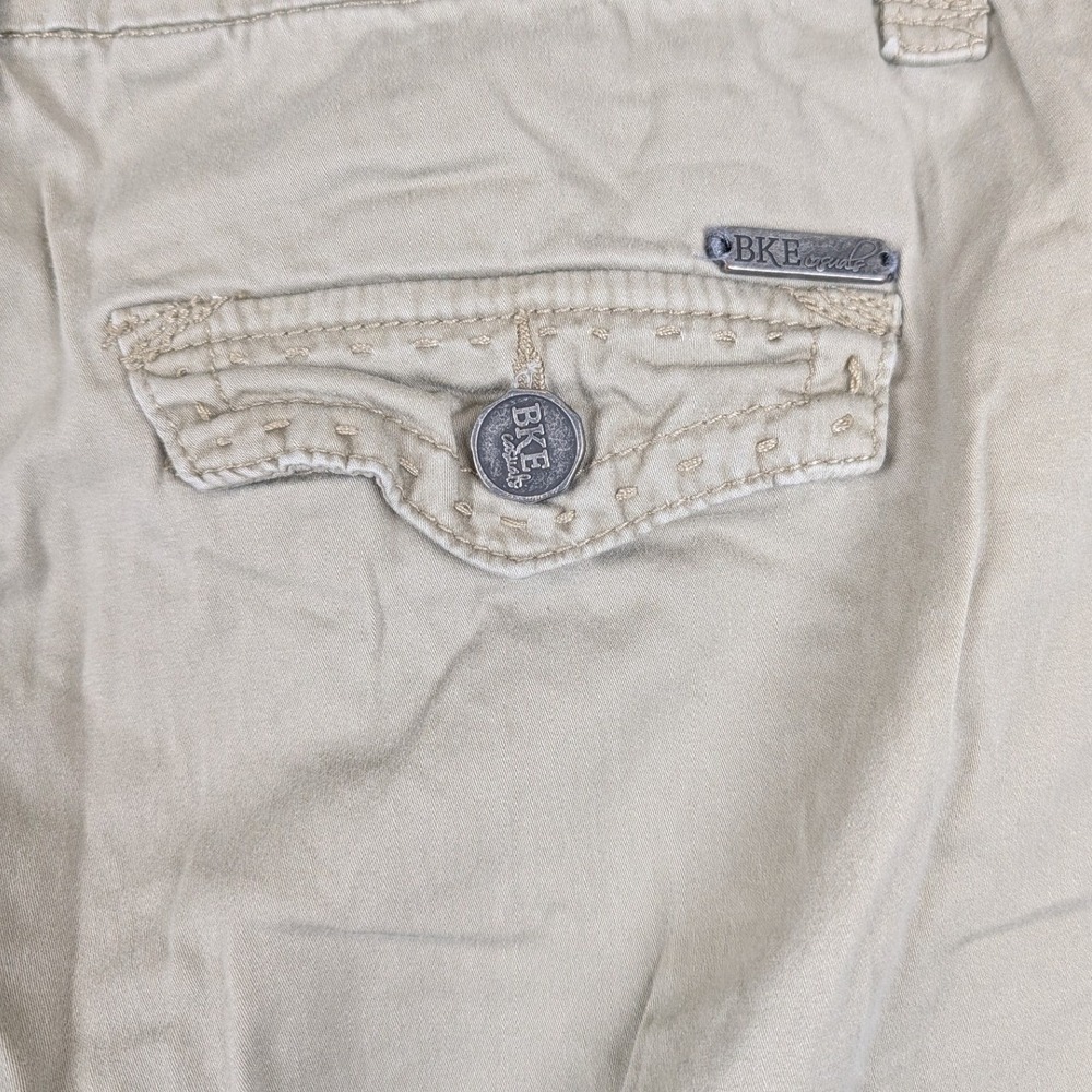 BKE Casuals Serena Khaki Pants Womens 31 Tan Straight Leg Cotton Blend 077370BKR - Picture 5 of 14